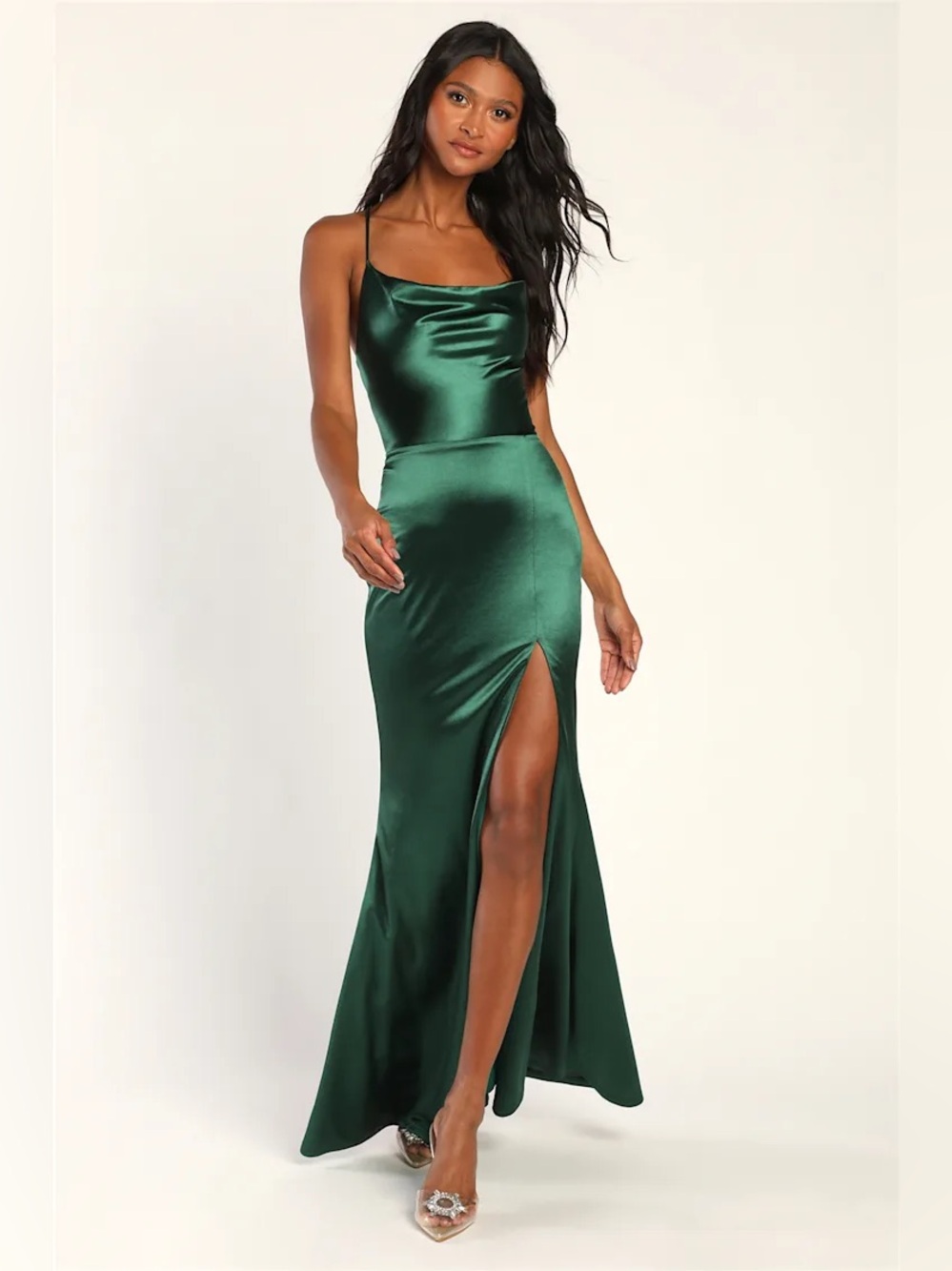 Emerald green evening gown sz L
